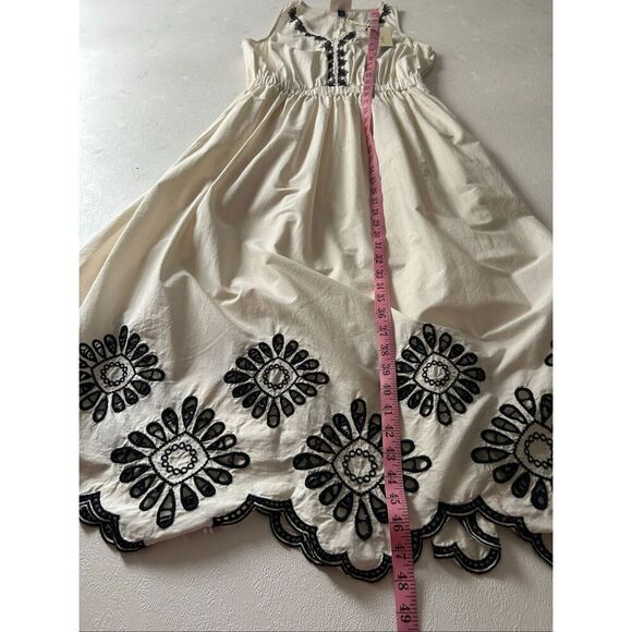 Universal Thread Cream Embroidered Midi Dress NWT Size Small – Boho Summer Dress - Picture 5 of 10